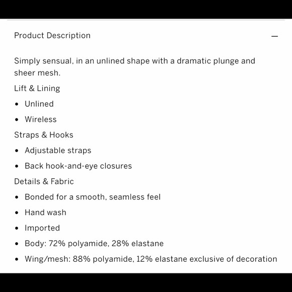 Victoria’s Secret Unlined Mesh Plunge Bralette - Picture 5 of 5